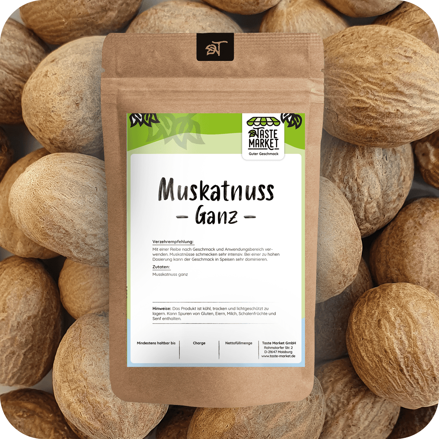 Muskatnuss ganz