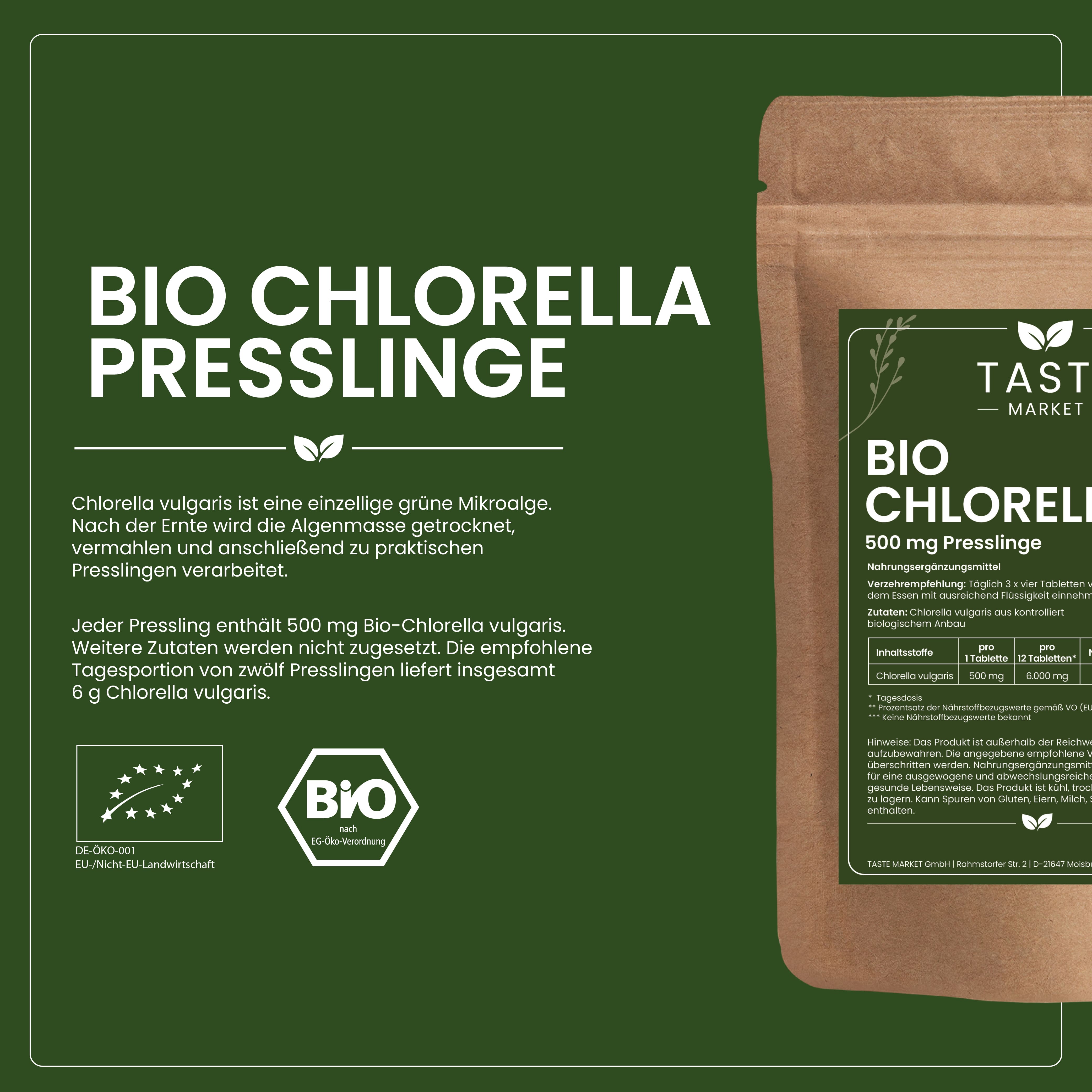 BIO Chlorella Presslinge