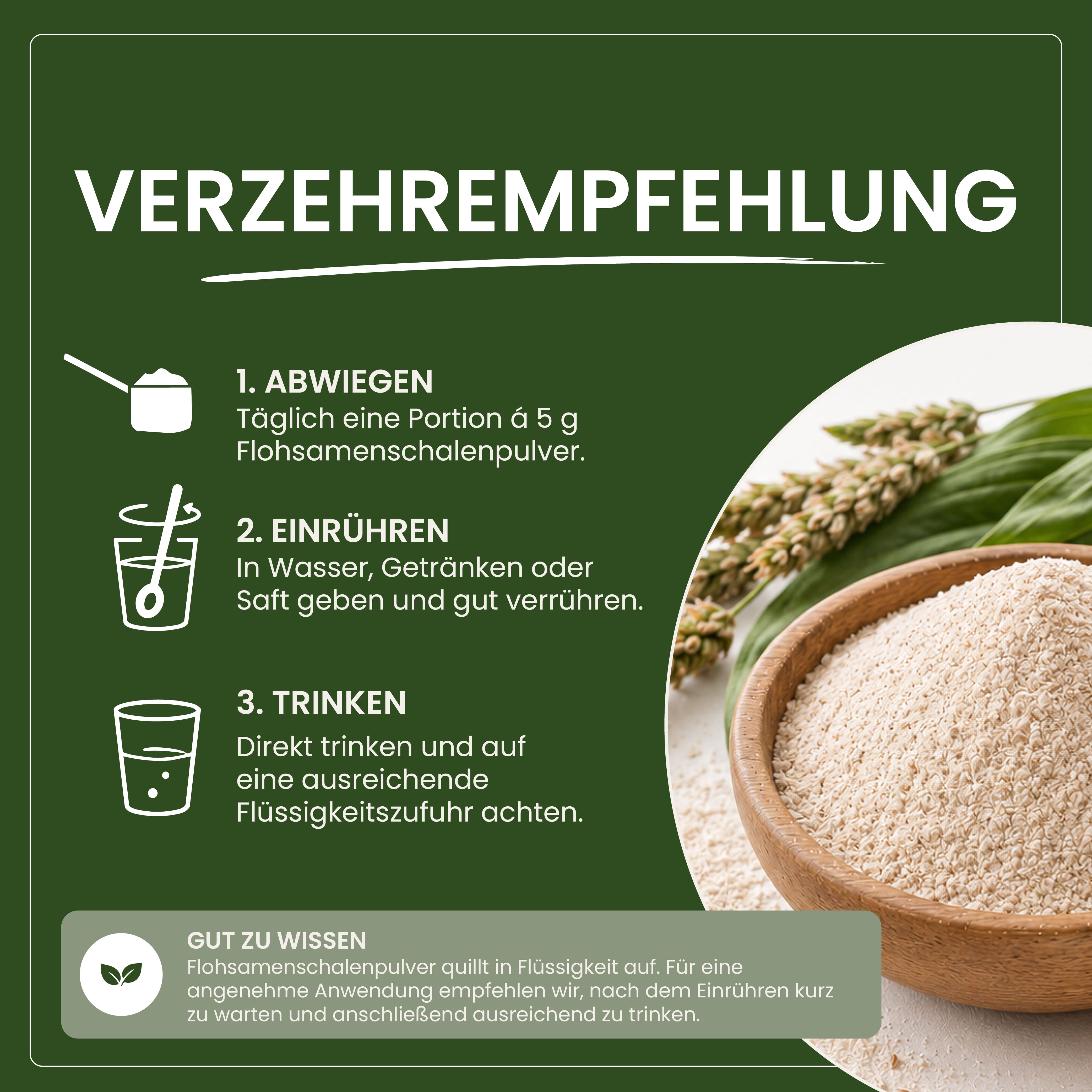 Flohsamenschalen Pulver
