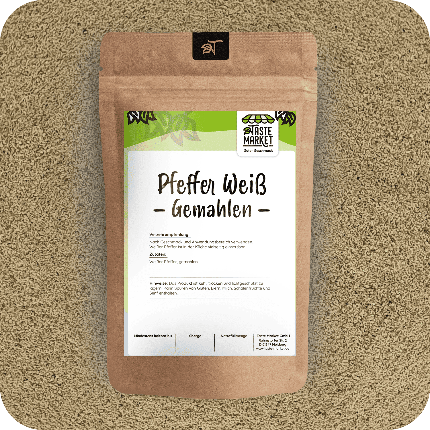 Pfeffer weiß gemahlen