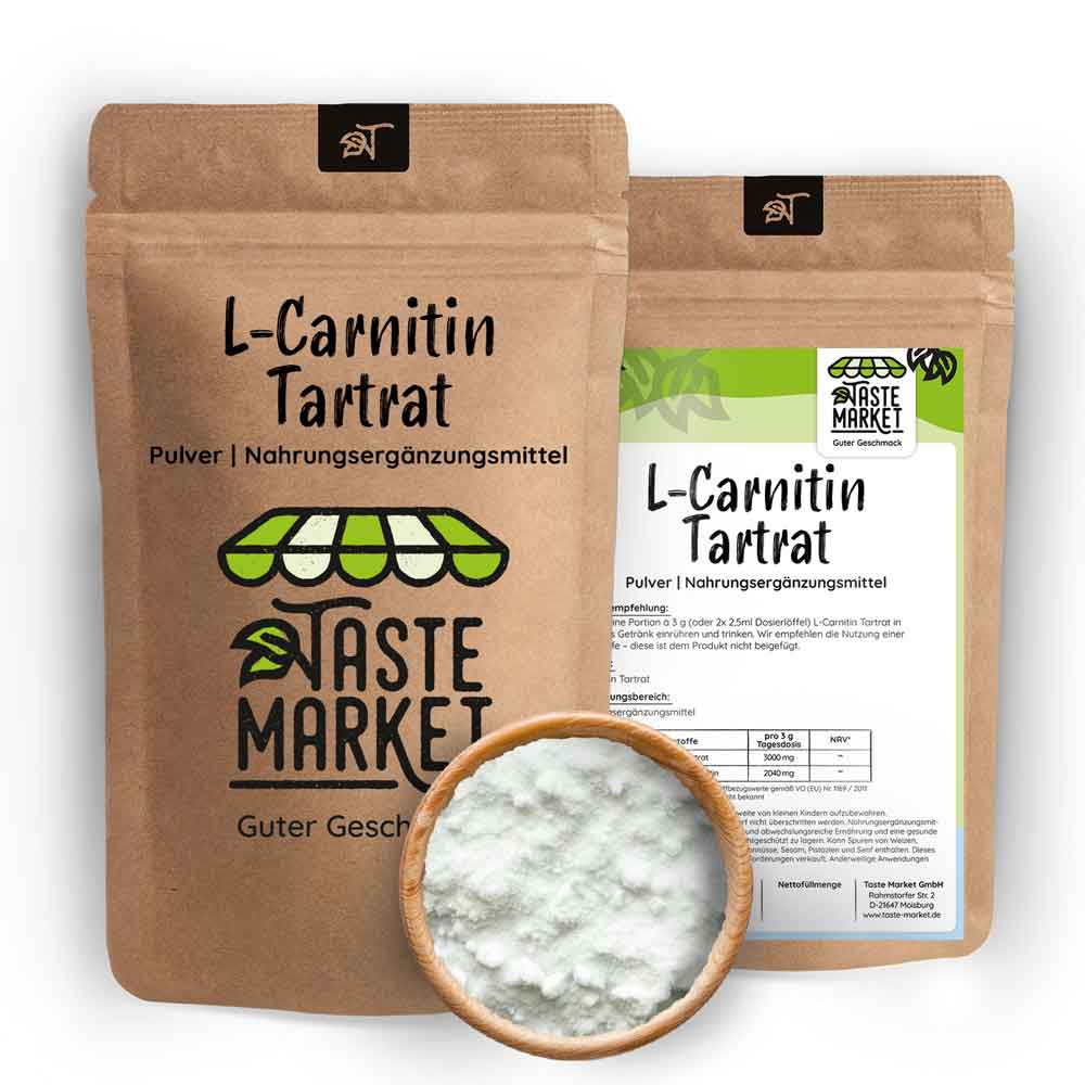 500 gL-Carnitin Pulver ohne Zusätze | 100% L-Carnitin Tartrat | Aminosäure 
