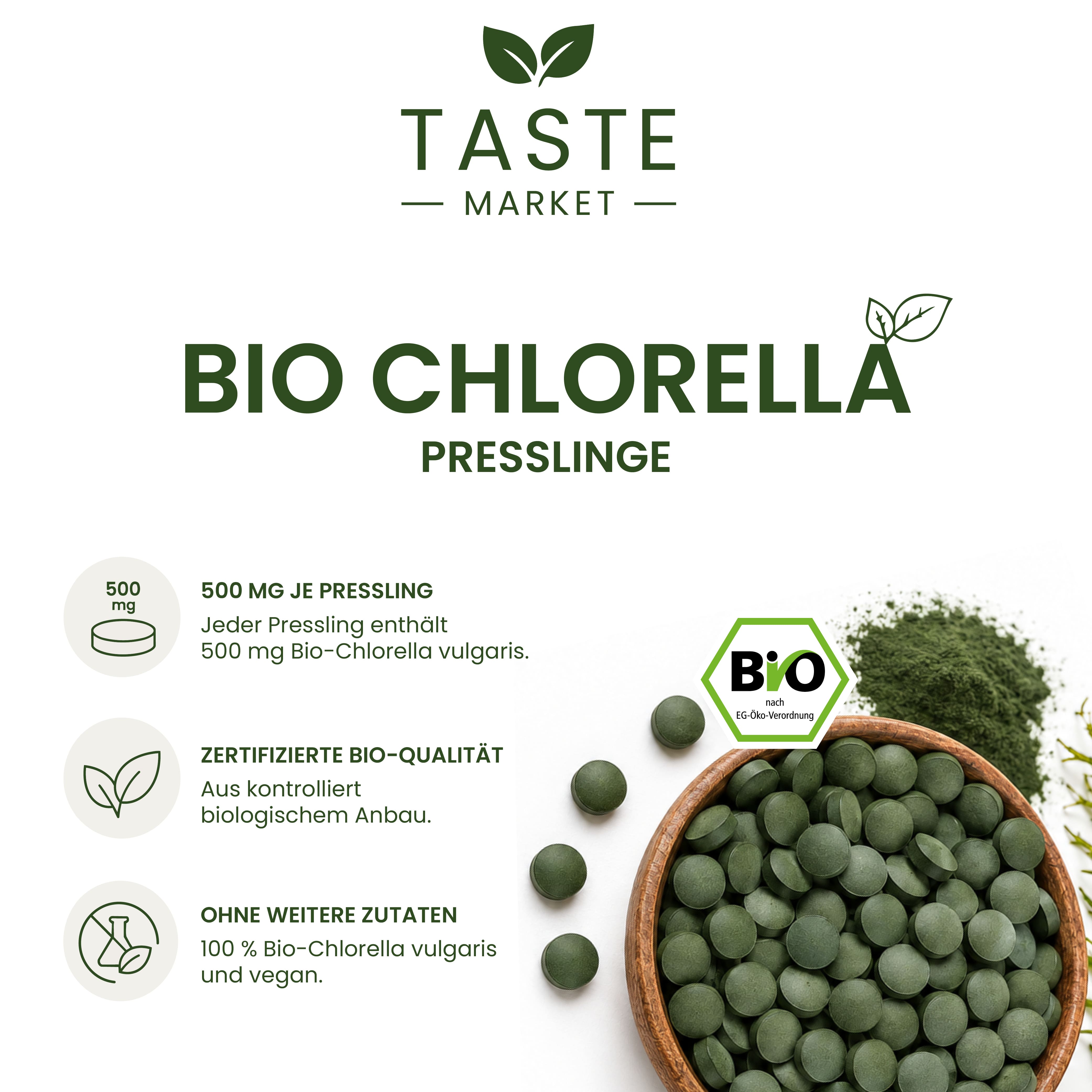 BIO Chlorella Presslinge