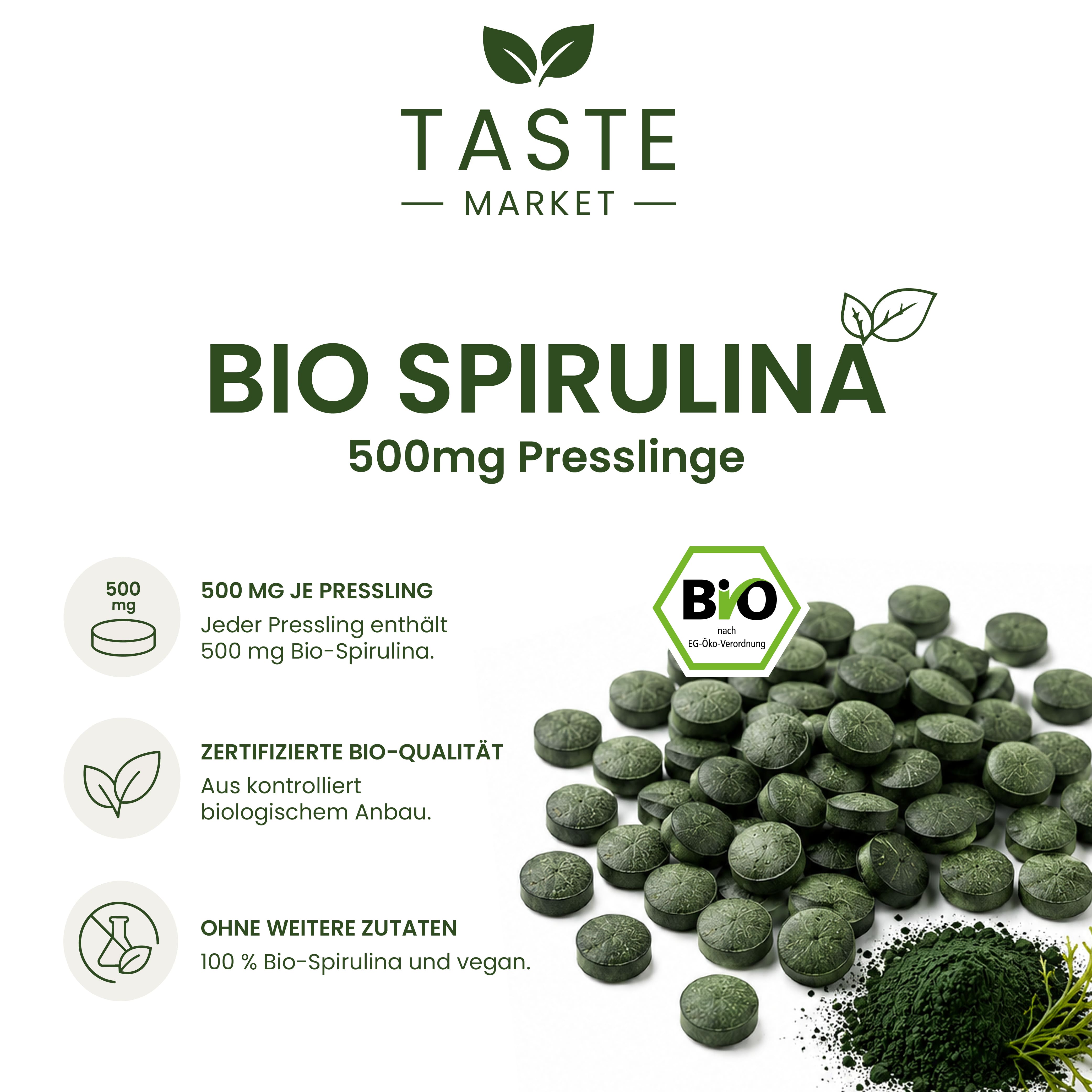 BIO Spirulina Presslinge