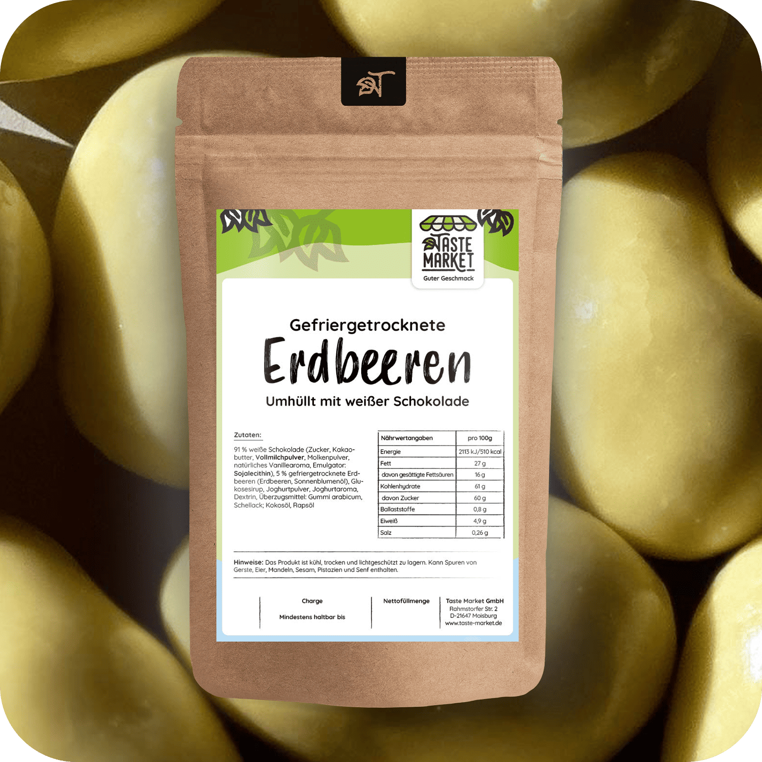 Gefriergetrocknete Erdbeeren