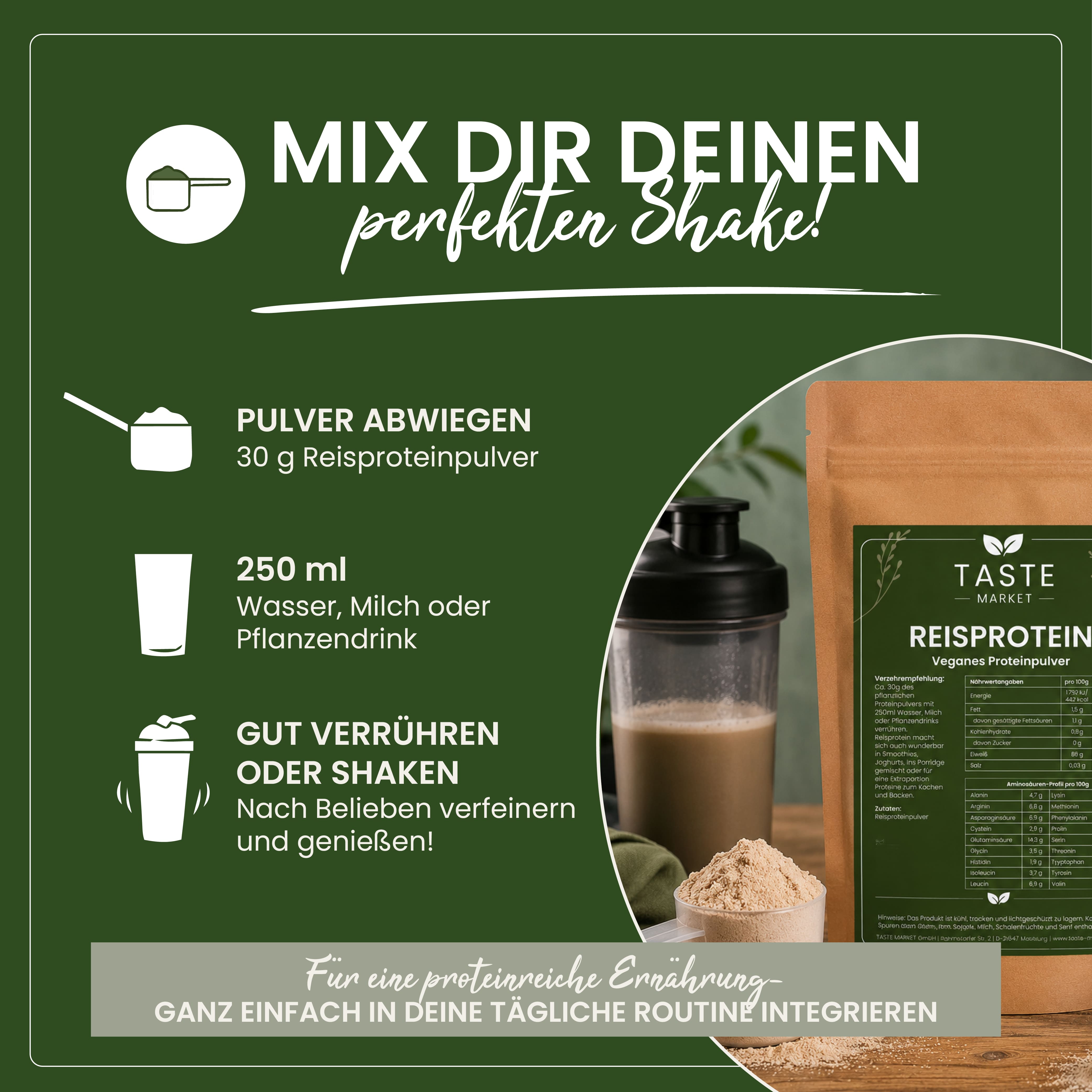Reisprotein Pulver