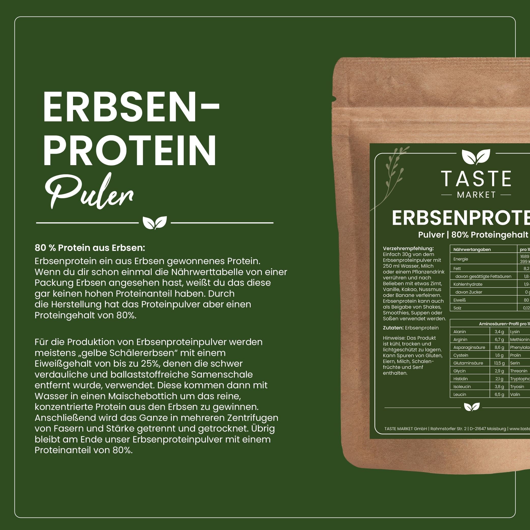 Erbsenprotein Pulver