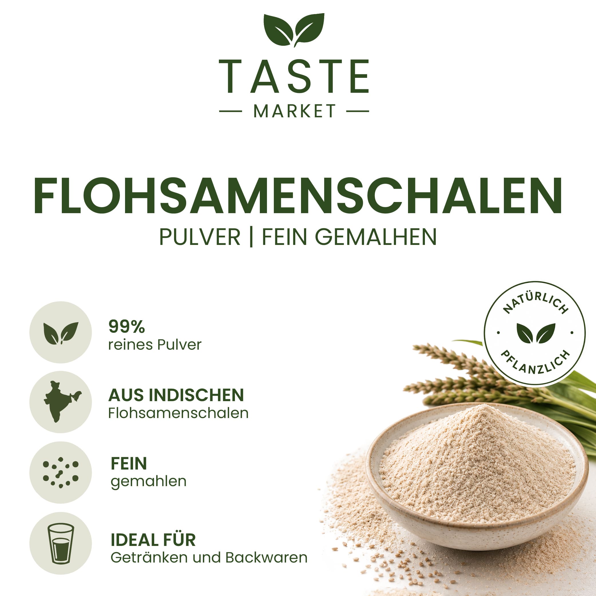 Flohsamenschalen Pulver