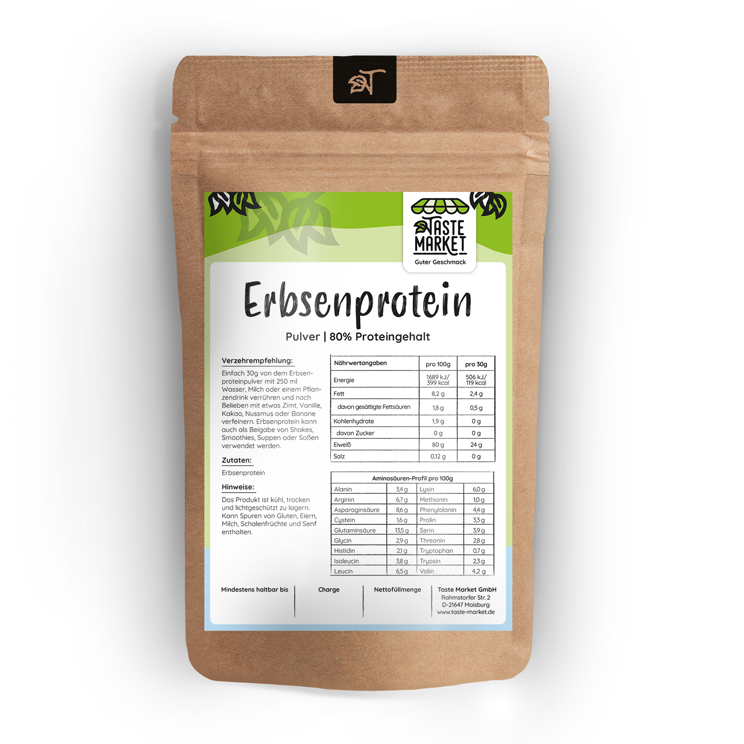 Erbsenprotein Pulver