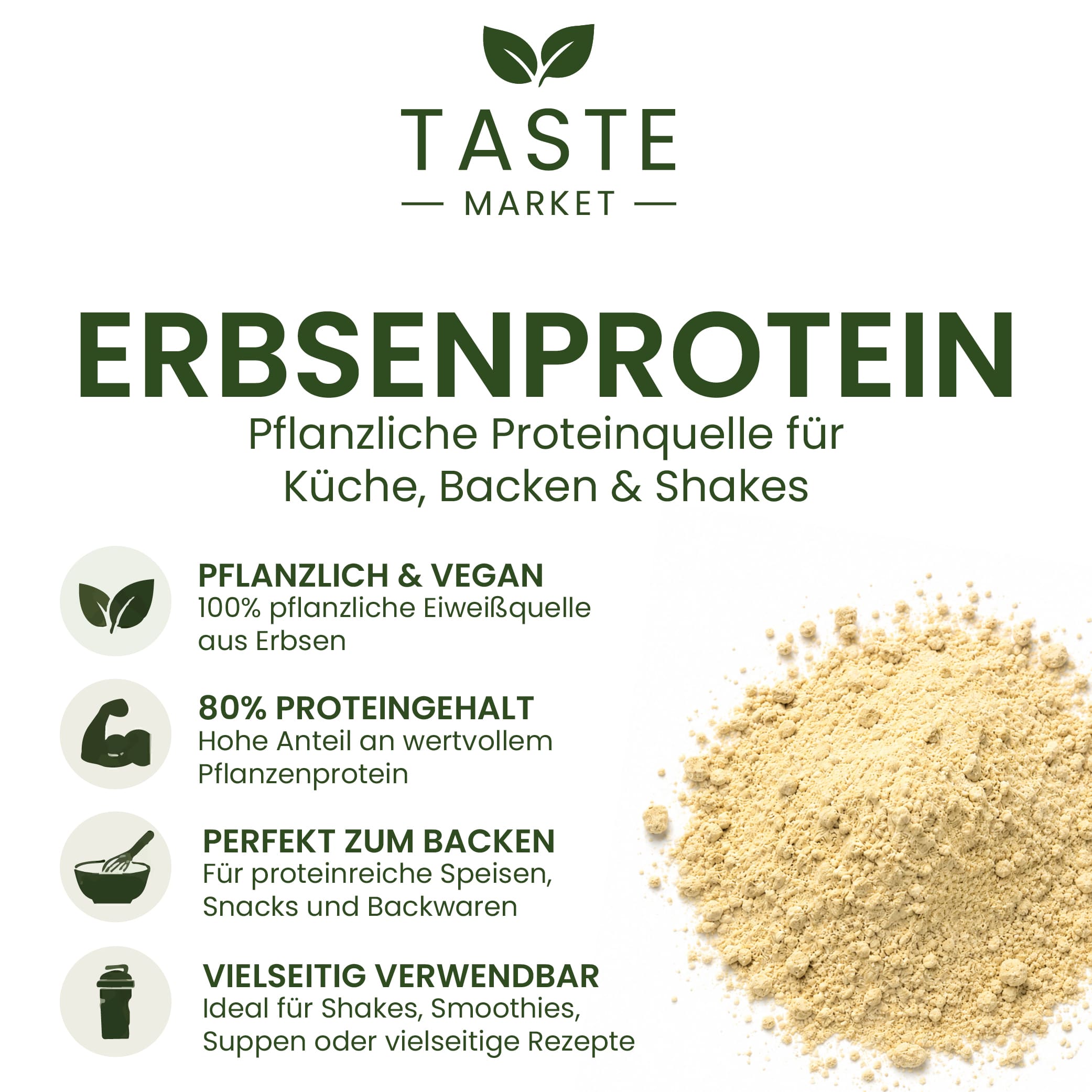 Erbsenprotein Pulver