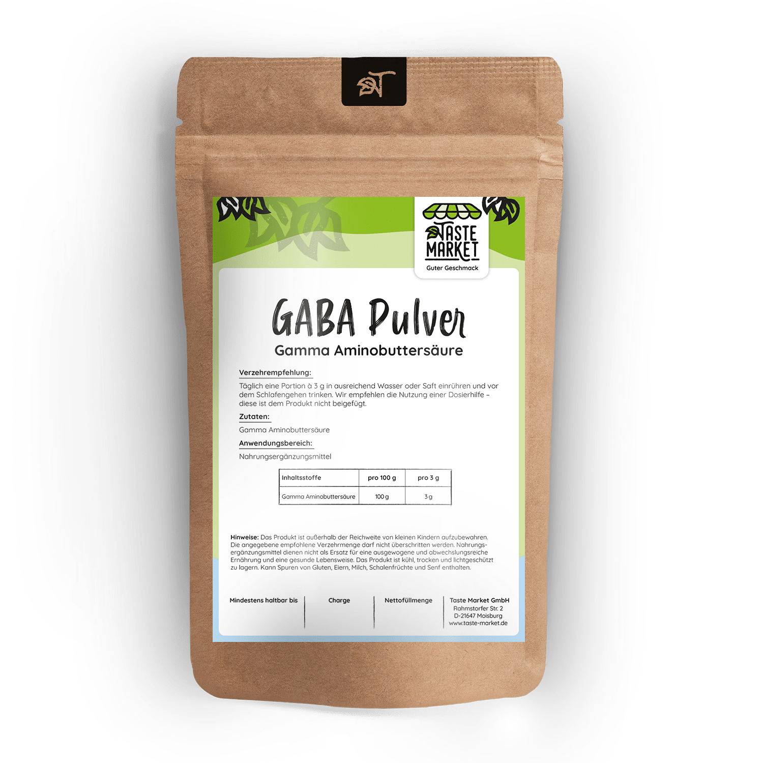 Gaba Pulver | 100g - 25kg │ Online kaufen bei Taste Market