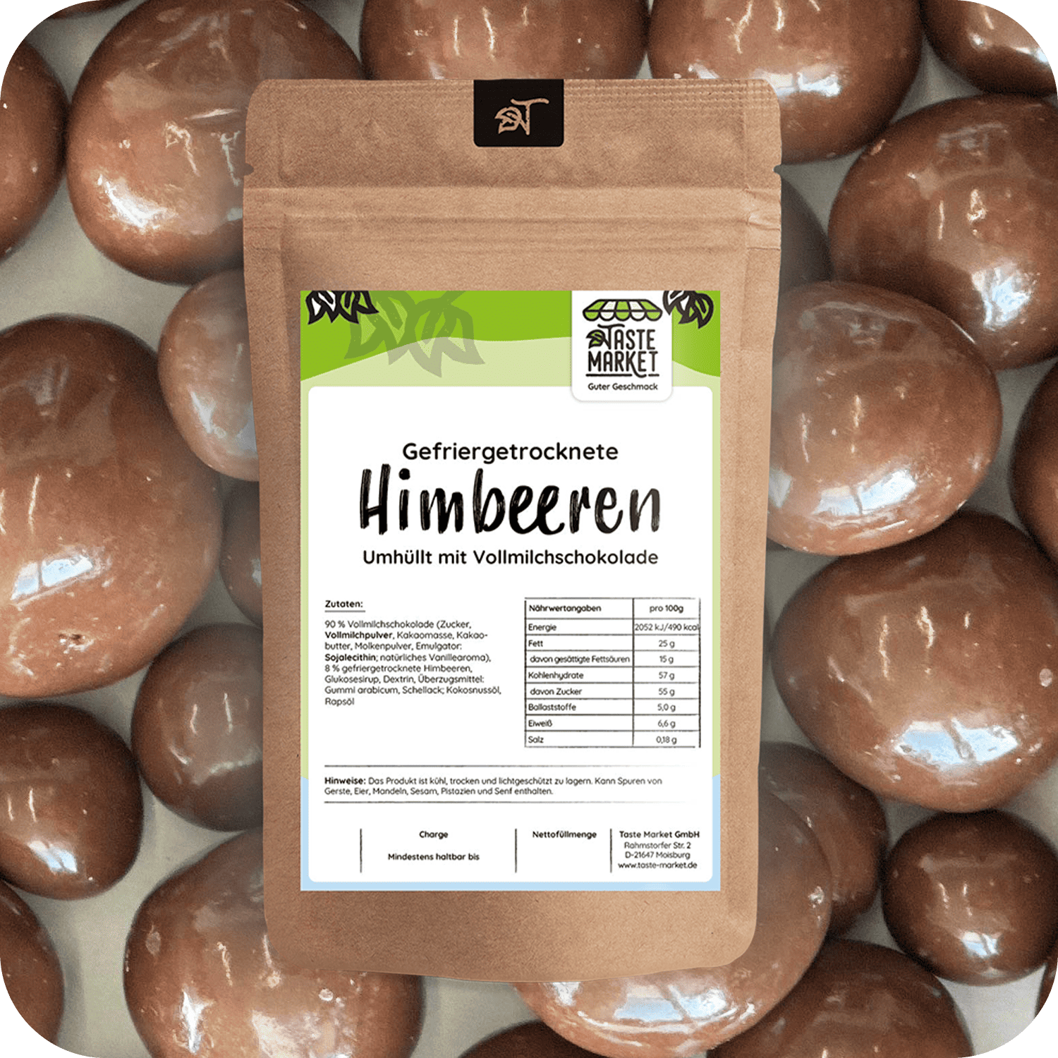 Gefriergetrocknete Himbeeren