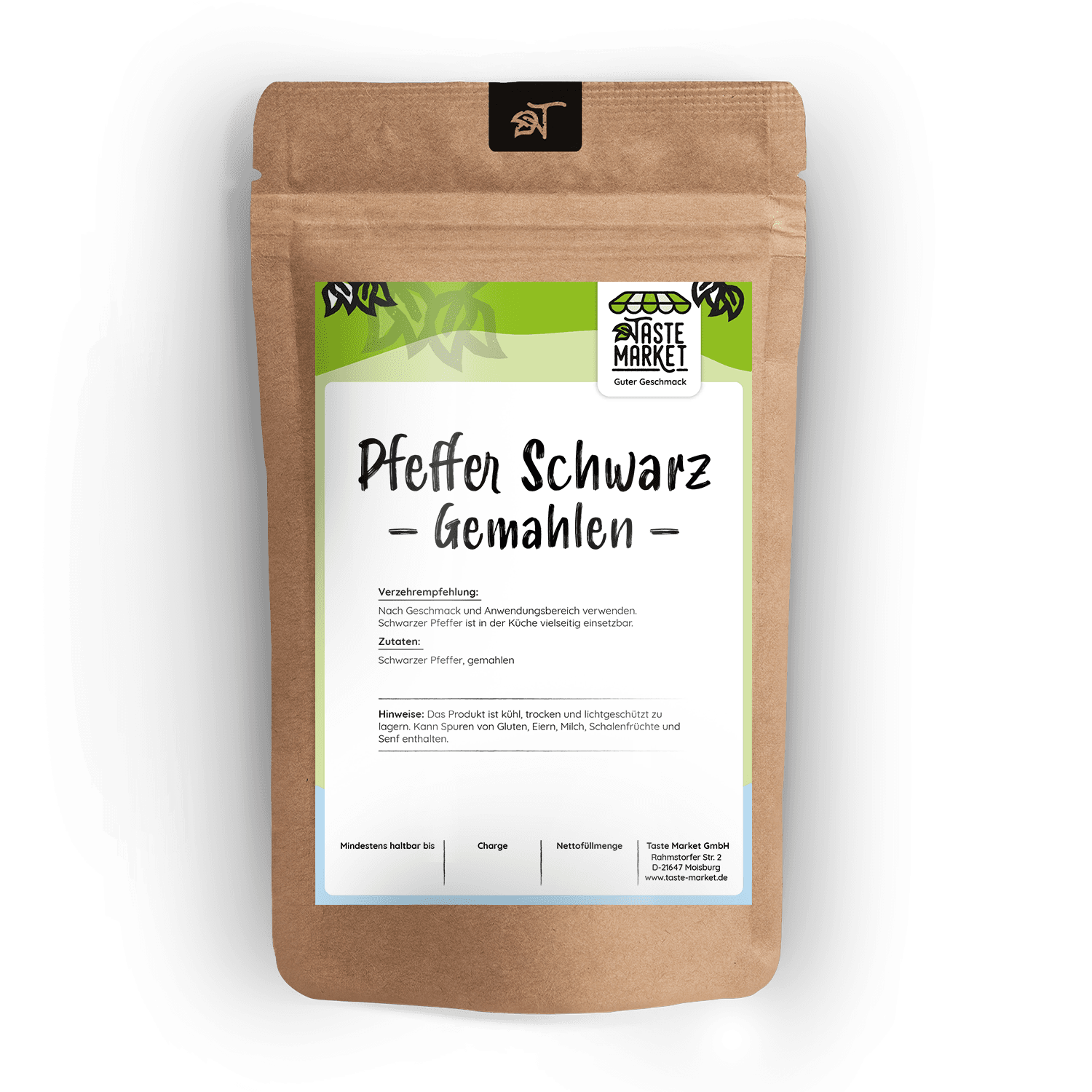 Pfeffer schwarz gemahlen