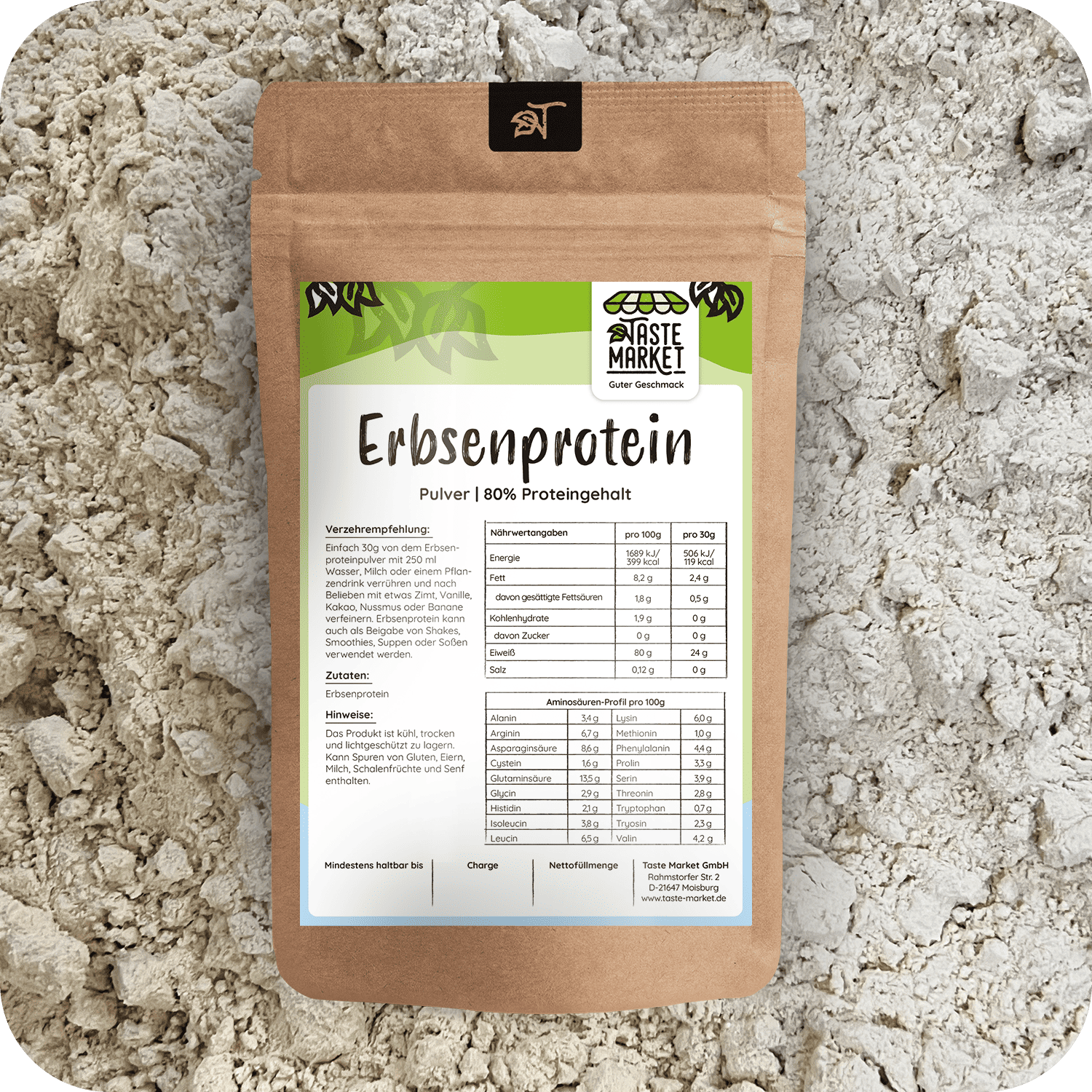 Erbsenprotein Pulver