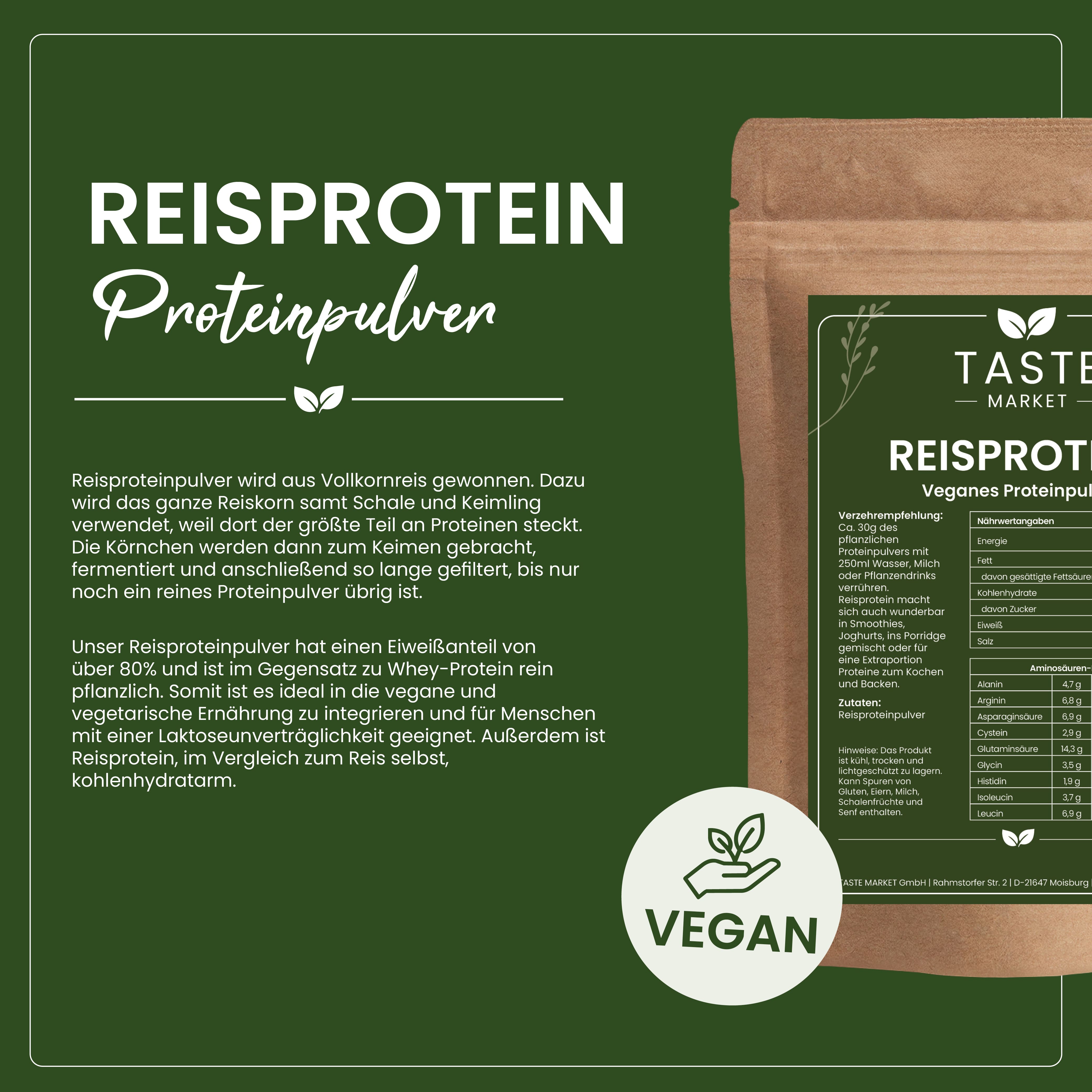 Reisprotein Pulver