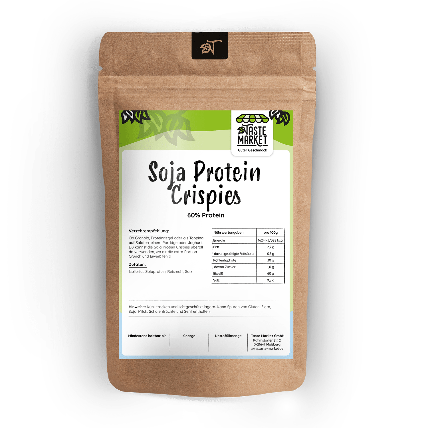 Crispies aux protéines de soja 60%