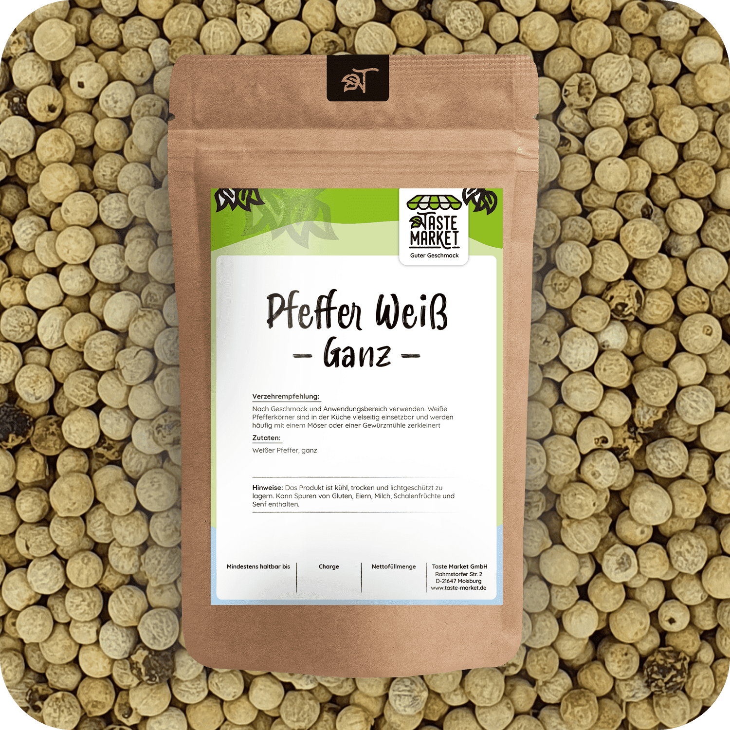 Pfeffer weiß ganz
