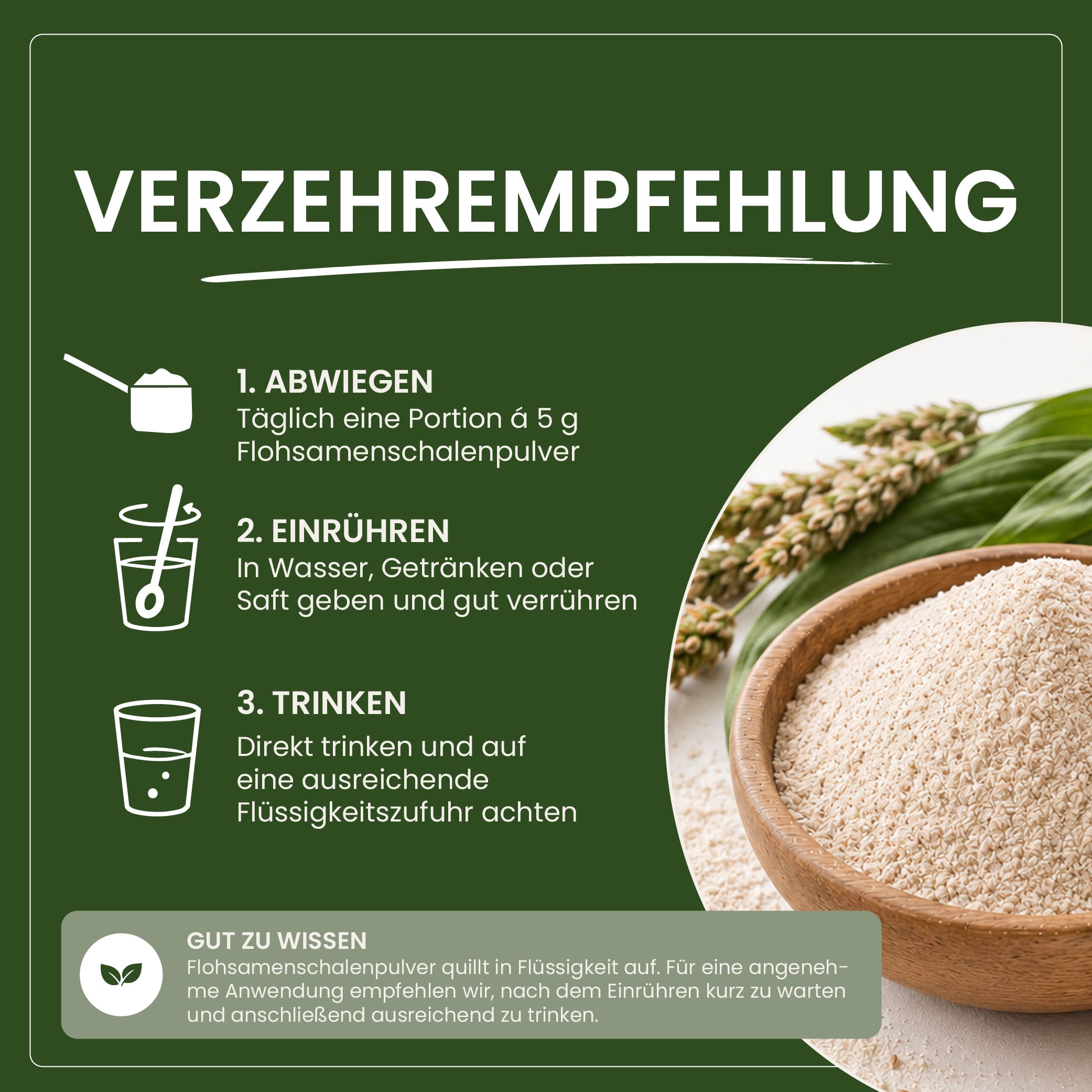 Flohsamenschalen Pulver